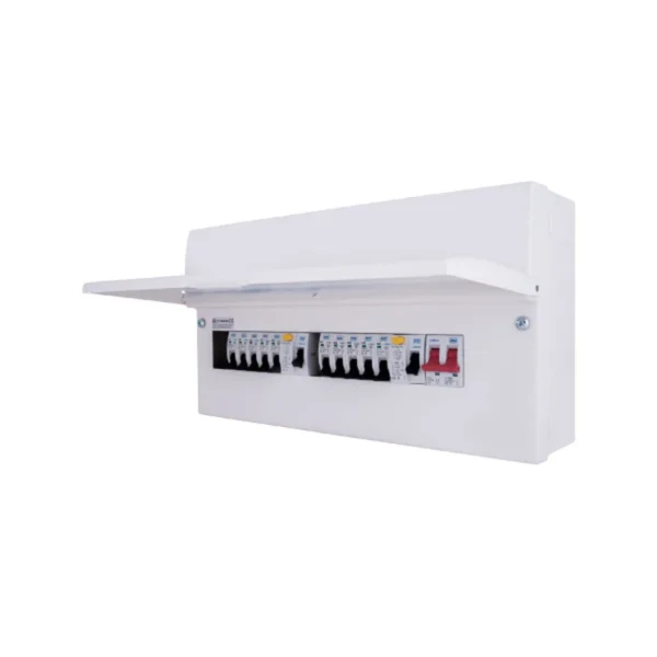 Consumer Unit Dual RCD 10 MCBs Upopen 13Way 2 x 63A 19 Module