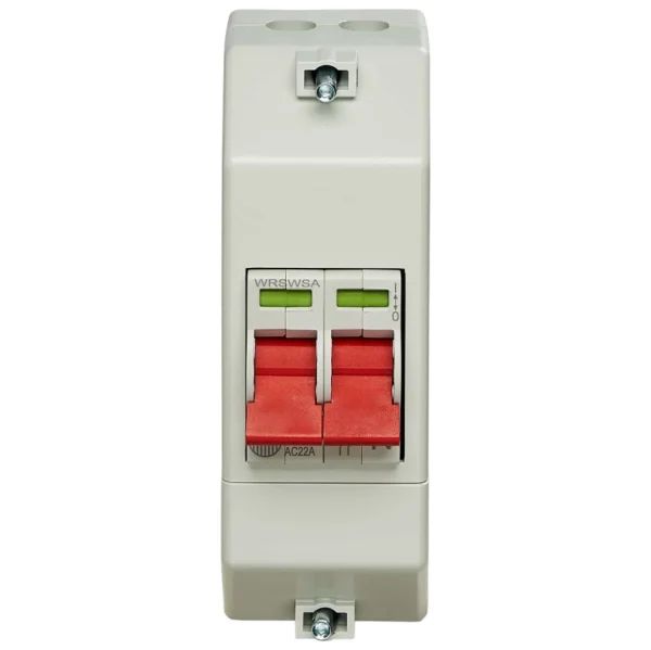 Enclosed, Slimline Insulated, 100A DP Twin Terminal Supply Isolator with Cross / Slotted Screw Heads