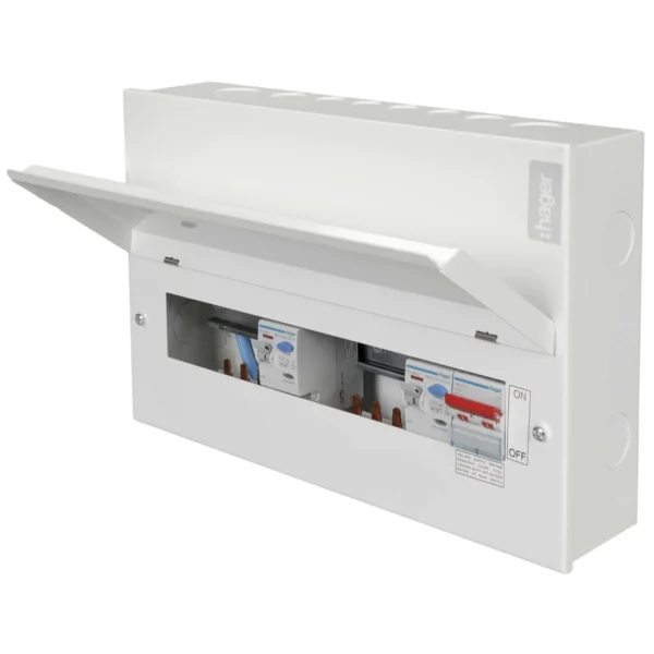 Consumer Unit 5+5Way Splitload Twin RCCB 100A 2 x 100A Knockouts