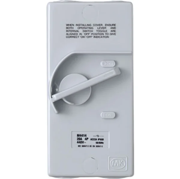 Isolator 4 Pole IP66 20A