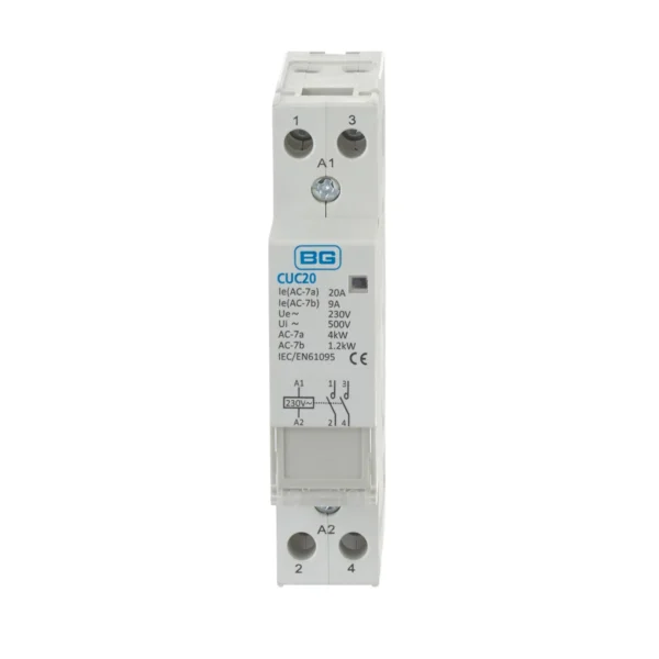 Contactor Double Pole 1 Module 20A