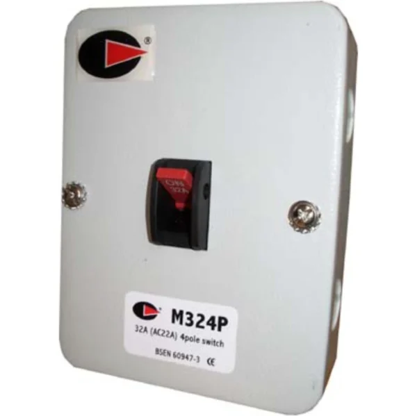 Isolator Four Pole IP40 32A Metal