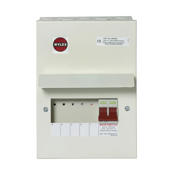 Consumer Unit 5Way Flexible Main Switch 100A Busbar+Din Rail