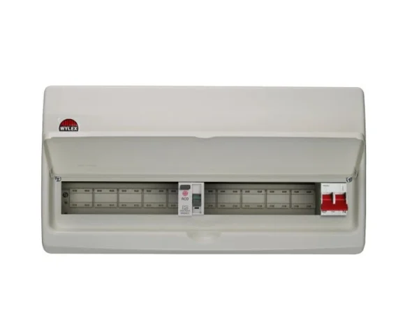 Consumer Unit 18 Way Split Load 5/9 Knockouts Metal Cased