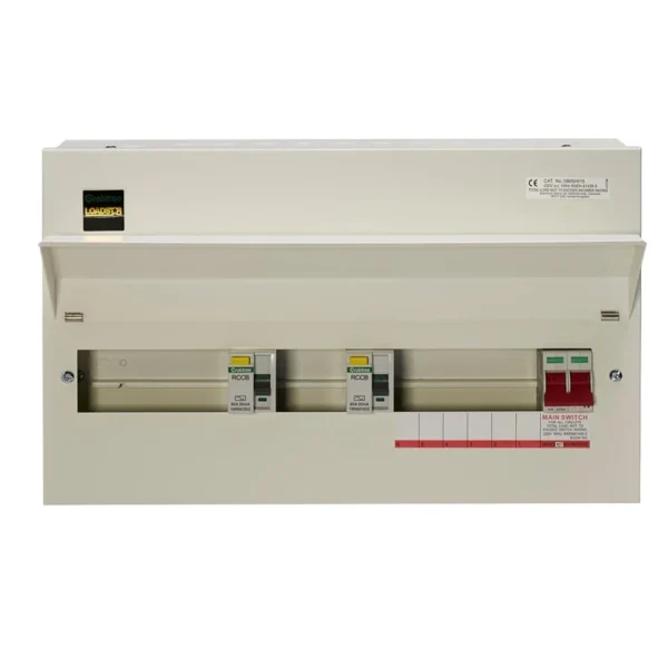 15 Way High Integrity Consumer Unit 100A Main Switch, 80A 30mA RCDs, Flexible Configuration