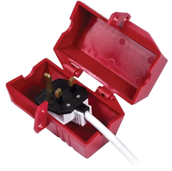 Lockout 13A 3 Pin Plug Small Case Red