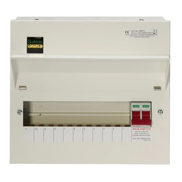 11 Way Consumer Unit Main Switch 100A, Flexible Configuration