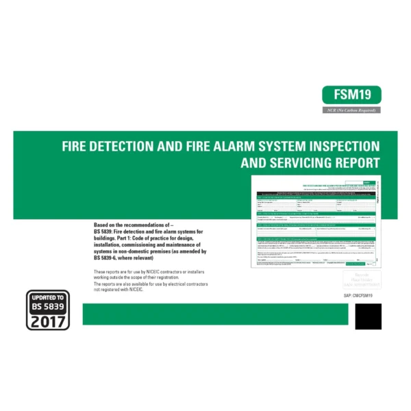 Fire Detection and Fire Alarm System Inspection and Servicing Report - FSM19